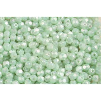 Czech Fire Polished Beads 4mm Mint Green 54200-14400 | Glass Beads