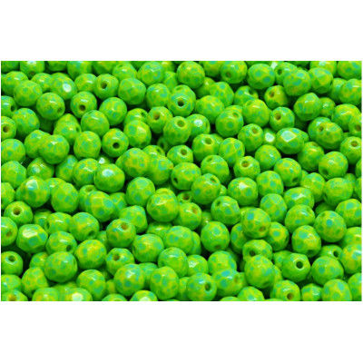 Fire Polished Beads 4mm Lime Turquoise 83120-33310 | Rutkovsky