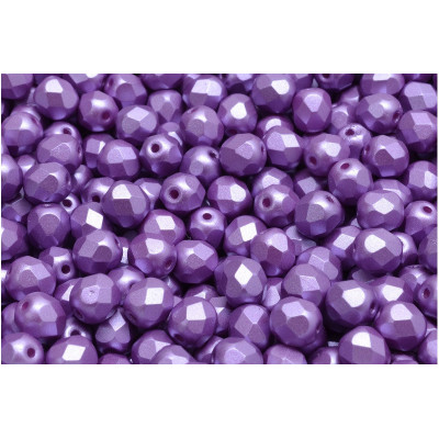 Fire Polished Beads 6mm Violet Pearl 02010-25012 | Rutkovsky Glass