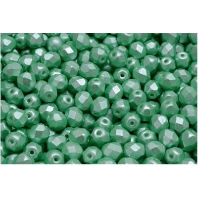 Fire Polished Beads 6mm Mint Green 02010-25025 | Czech Glass