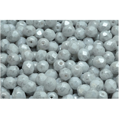 Fire Polished Beads 6mm White Silver 03000-34301 | Czech Glass