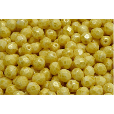 Fire Polished Beads 6mm Yellow Luster 03000-34302 | Czech Glass