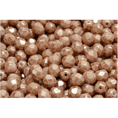 Fire Polished Beads 6mm Beige Travertine 03000-34303 | Glass Beads