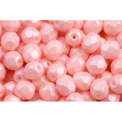 Fire Polished Beads 6mm Soft Pastels Pink 02010/27488 | Czech Glass
