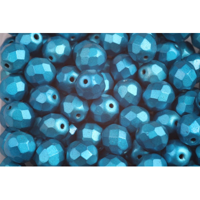Fire Polished Beads 8mm Metallic Turquoise 23980-24206 | Rutkovsky