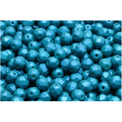 Fire Polished Beads 8mm Teal 02010-24514 | Rutkovsky Czech Glass