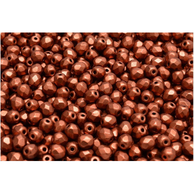 Fire Polished Beads 8mm Copper 00030-01750 | Czech Glass Beads