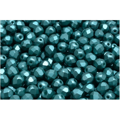 Teal Pearl Fire Polished Beads 8mm 02010-25027 | Rutkovsky Glass