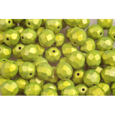 Fire Polished Beads 8mm Lime Green 23980-24210 | Rutkovsky Glass