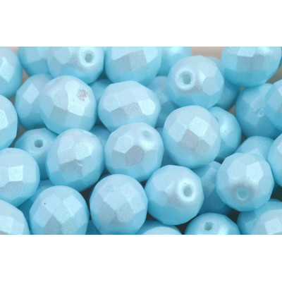 Fire Polished Beads 8mm Soft Pastel Blue 02010/27468 | Czech Glass