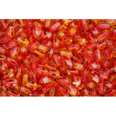 Pinch Beads Red Orange AB 5x5mm 00030-48001 | Czech Glass Beads