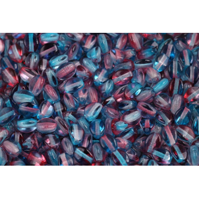 Czech Glass Pinch Beads 5mm Blue Pink 00030-48013 | Rutkovsky