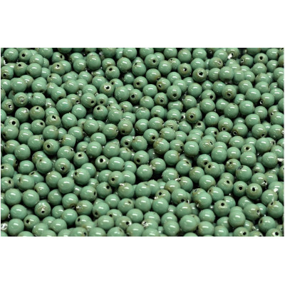 Czech Round Beads 3mm Green 02010-48597 | Rutkovsky Glass