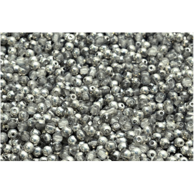 Round Beads 3mm Silver Metallic 00030-27001 | Czech Glass Beads
