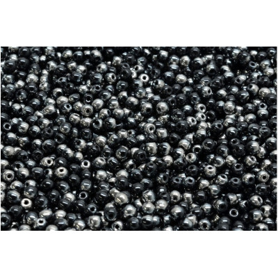 Czech Round Beads 3mm Black Metallic 23980-27401 | Rutkovsky