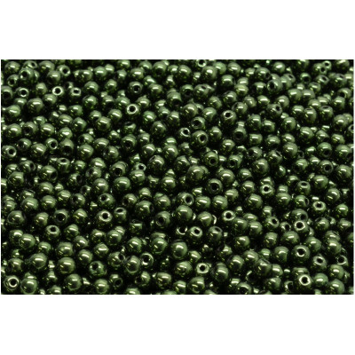 Czech Round Beads 3mm Metallic Forest Green 23980-14495 | Glass Beads