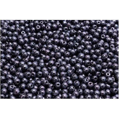 Round Beads 3mm Dark Iridescent Anthracite 23980-65431 | Rutkovsky