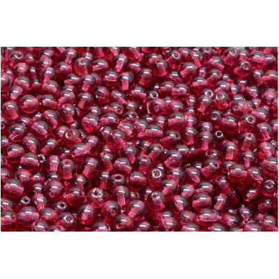 Round Beads 4mm Fuchsia Pink 70350 | Czech Glass Beads