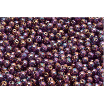 Czech Glass Round Beads 4mm Iris Violet 15781 | Rutkovsky