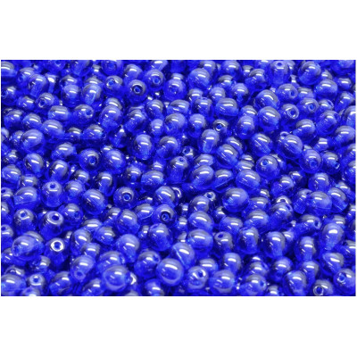 Cobalt Blue Round Beads 4mm 30090 | Rutkovsky Czech Glass