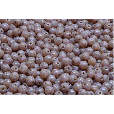 Czech Round Beads 4mm Mauve Picasso 33305 | Rutkovsky Glass