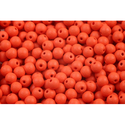 4mm Matte Orange Round Czech Glass Beads 02010/20219 | Rutkovsky