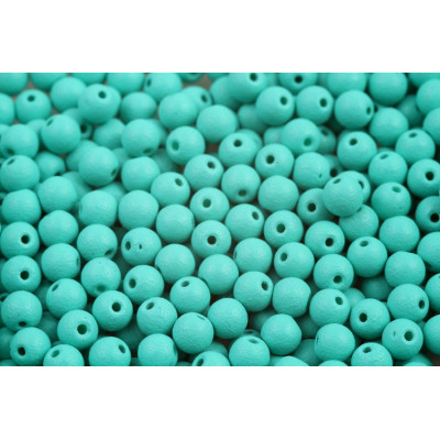 4mm Türkis Matte Rundperlen 02010/20206 | Rutkovsky