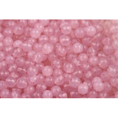 Pink Round Czech Glass Beads 4mm Rutkovsky 02010/34306