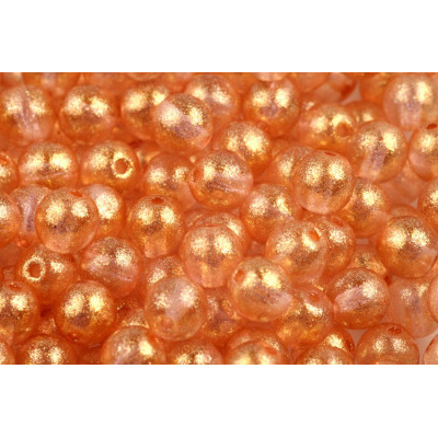 Czech Round Beads 4mm Candy Color Peach 00030/12601 | Rutkovsky