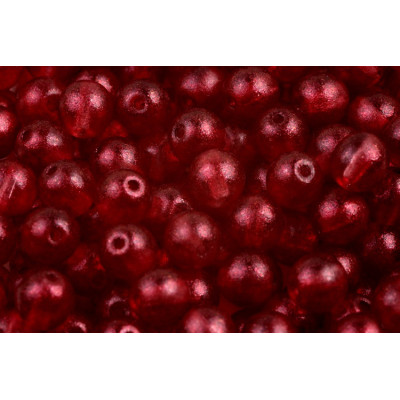 4mm Round Beads Red Candy Color 00030 | Czech Glass Beads