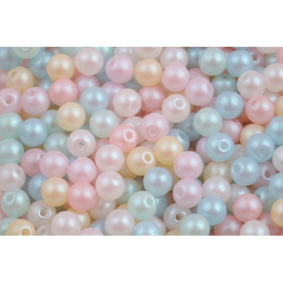 Round Beads 4mm Mix Soft Pastels 02010 | Czech Glass Beads