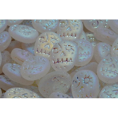 White Pearlescent Mask Beads 16x13mm 00030-28703-84100 | Rutkovsky