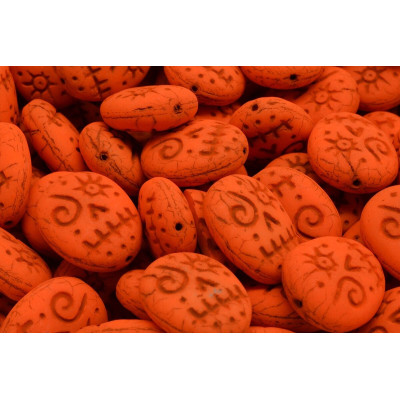 Orange Mask Beads 16x13mm Rutkovsky 02010-54302-25122 | Czech Glass