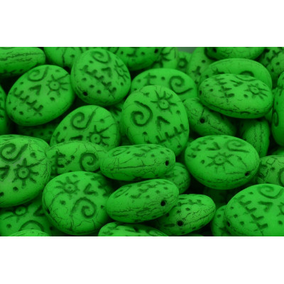 Lime Green Mask Beads 16x13mm 02010-54302-25124 | Rutkovsky