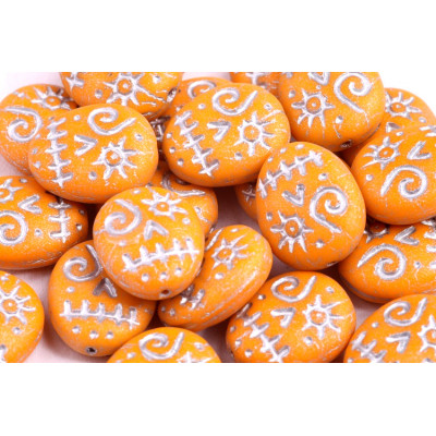 Orange Silver Mask Beads 16x13mm 93110-84100-54301 | Rutkovsky
