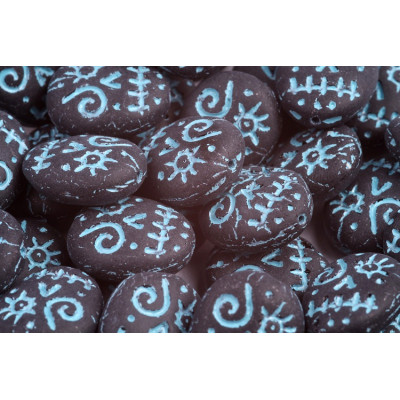 Mask Beads 16x13mm Brown Turquoise 23980-84100-54308 | Rutkovsky