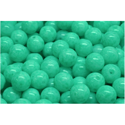 Czech Round Beads 6mm Turquoise Green 02010/34309 | Rutkovsky