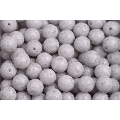Grey Marbled Round Beads 6mm 02010/34311 | Rutkovsky Czech Glass