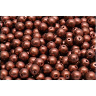 Round Beads 6mm Metallic Copper 01750 | Czech Glass Beads