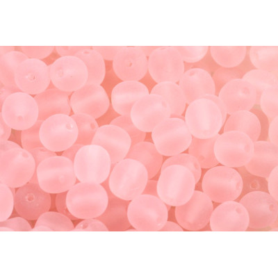 Pink Matte 70110 MAT Czech Glass Round Beads 6mm | Rutkovsky