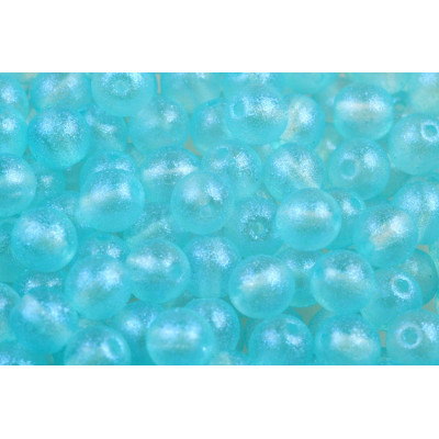 Round Beads 6mm Aqua Candy Color 00030/12608 | Czech Glass