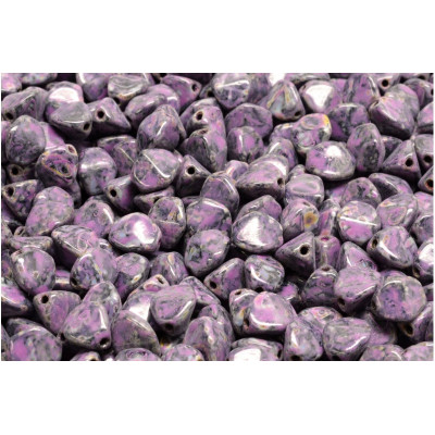 7mm Pinch Beads Violet Picasso 23980-86800-33306 | Czech Glass