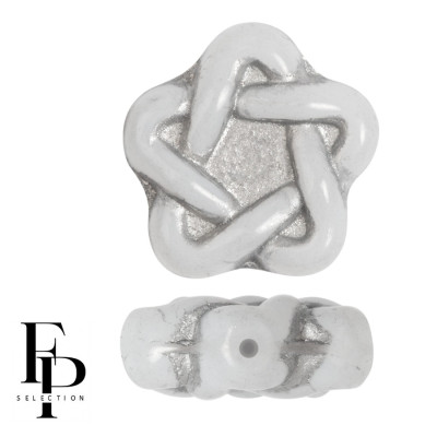 Grey Star Czech Glass Beads 12x13mm 03000/54301 | FP Selection