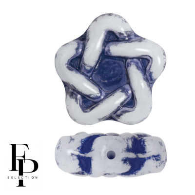 Czech Glass Star Beads 12x13mm Royal Blue 03000/54325 | 4pcs