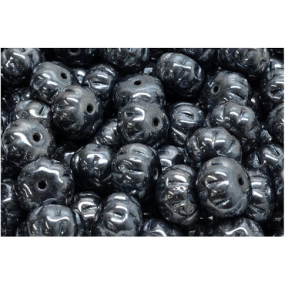 Pumpkin Beads 8x11mm Anthracite Hematite 23980-14400 | Czech Glass