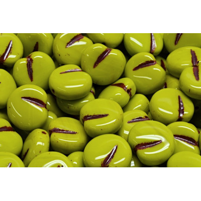 Apple Beads 11x12mm Lime Green 53400-54314 | Czech Glass