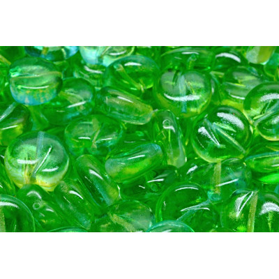 Czech Apple Beads 11x12mm Transparent Green 00030-48010 | Glass Beads