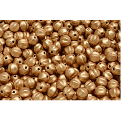 Melon Beads 6x6mm Gold 00030-01710 | Czech Glass Beads