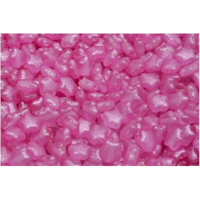 Flat Star Beads 6x6mm Fuchsia Pink 542002 | Czech Glass Beads