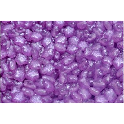 Flat Star Beads 6x6mm Lilac Silk 542004 | Rutkovsky Czech Glass